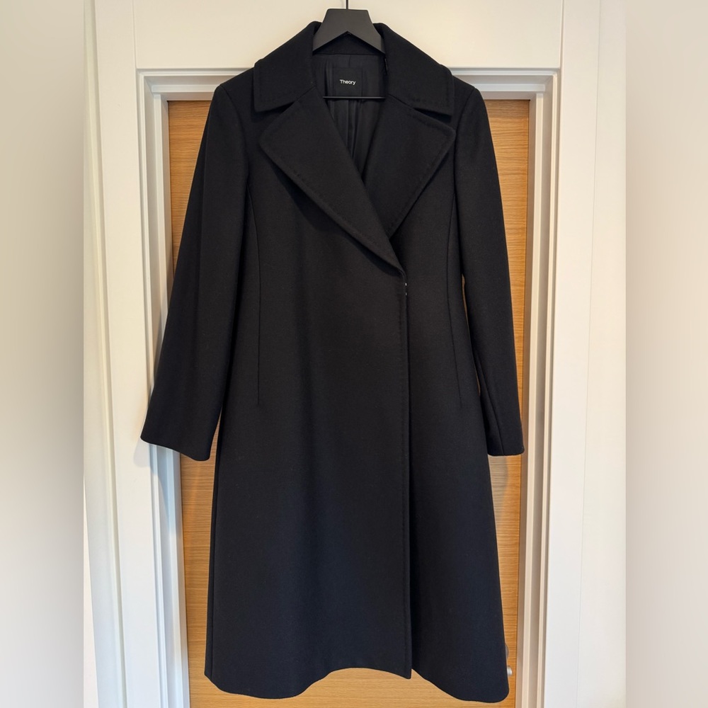 Theory Classic Black Overcoat